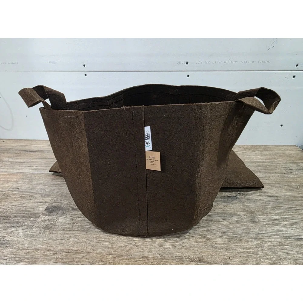 Bundle Of 3 - 10 Gal. Boxer Brown Fabric Planting Containers Root Pouch
